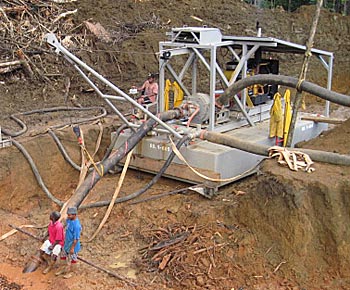 dredging is used to mine what